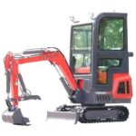 TYPHON TERROR ONE Mini Excavator – 1.1 Ton Trench Digger with Cabin, Hydraulic Thumb Clip, Hydraulic Oil Cooler, 13.5hp B&S Engine USA